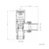Chrome Square Angled Manual Radiator Valves (Pair) Standard 15mm