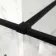 Munich Matt Black Grid Easy Clean 8mm Wet Room Shower Glass Panel 700mm