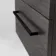 Elba Charcoal Elm Wall Hung Drawer Vanity with Marble Top & Curved Counter Top Basin 800mm - Black Accents