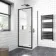 London Matt Black 6mm Pivot Shower Enclosure 760x760mm