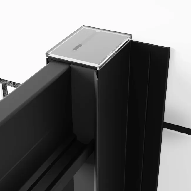 London Matt Black 6mm Pivot Shower Enclosure 760x760mm