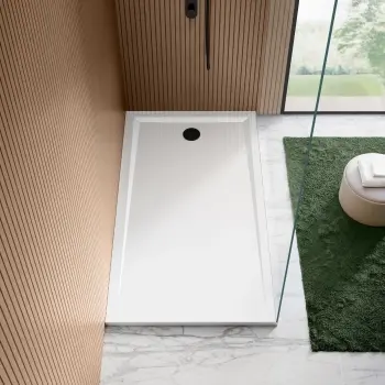 Sydney Low Profile Rectangular Gloss White Stone Shower Tray 1700x800mm