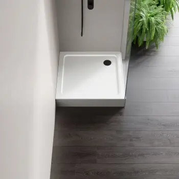 London Square Stone Shower Tray 760x760mm & Riser Kit