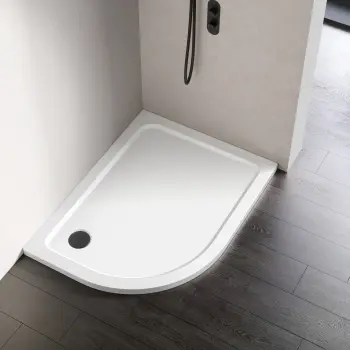 London Offset Quadrant Stone Shower Tray 1200x800mm - Left Handed