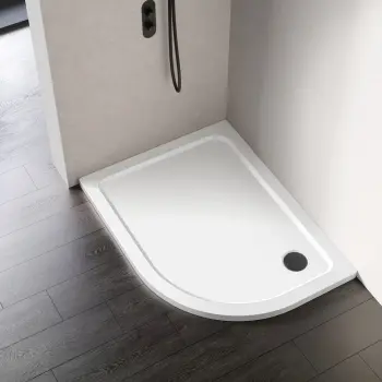London Offset Quadrant Stone Shower Tray 1200x800mm - Right Handed