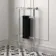 Gibraltar Small Black Traditional Heated Towel Radiator (With Overhanging Rail)