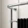 Gibraltar Small Black Traditional Heated Towel Radiator (With Overhanging Rail)