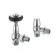 Chrome Angled Traditional Manual Thermostatic Radiator Valves (Pair) Standard 15mm