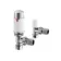 Thermostatic Angled Radiator Valve (Pair) Standard 15mm
