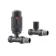 Anthracite Thermostatic Straight Radiator Valve (Pair) Standard 15mm