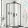 Hamburg Matt Black Easy Clean 8mm Quadrant Shower Enclosure 900x900mm - Easy Fix Feature