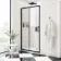 Hamburg Matt Black Easy Clean 8mm Sliding Shower Door 1100mm - Easy Fix Feature