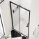 Hamburg Matt Black Easy Clean 8mm Sliding Shower Door 1100mm - Easy Fix Feature