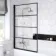 Zurich Easy Clean Matt Black Grid Bath Screen - 800mm