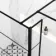 Munich Matt Black Grid 8mm Walk In Shower Enclosure 800mm & 700mm Glass with Pivotal Return Panel