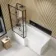 Zurich Easy Clean Matt Black Grid L Shaped Bath Screen - 800mm