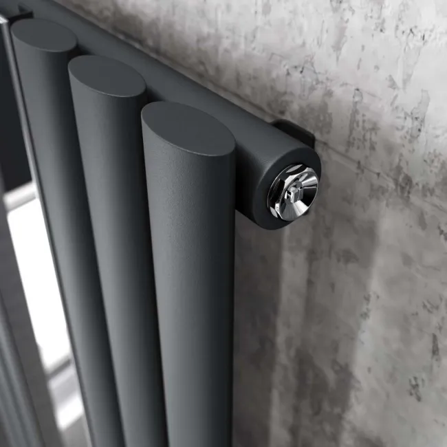 Marseille Anthracite Single Vertical Mirror Radiator 1800x500mm