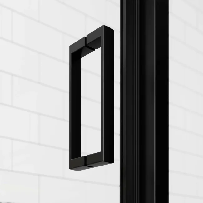 London Matt Black 6mm Bifold Shower Enclosure 800x800mm