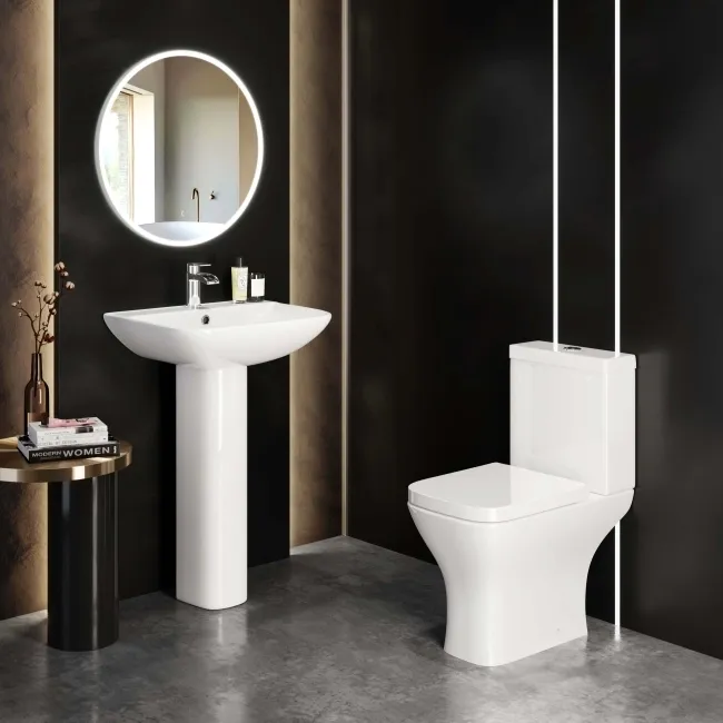 Atlanta Square Pedestal Basin 550mm