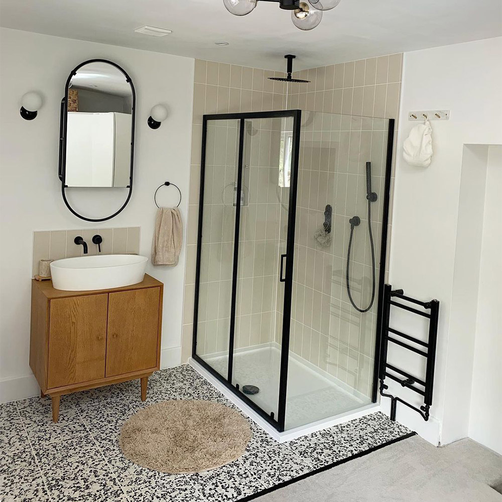 bathroom with large shower enclosure